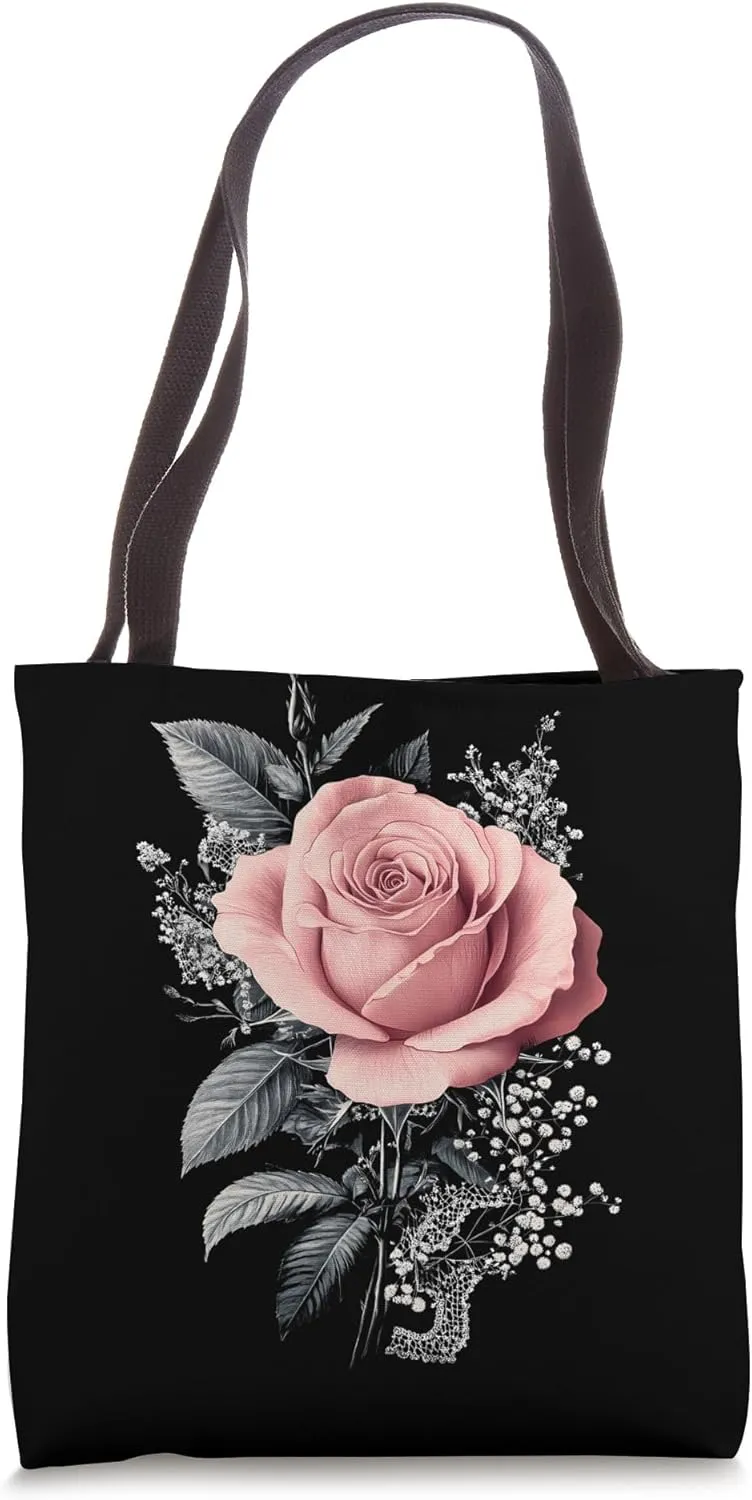 Pink Rose Flower Botanist Garden Flower Pink Rose Tote Bag