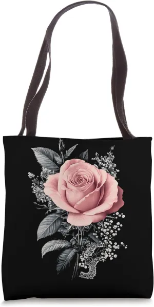 Pink Rose Flower Botanist Garden Flower Pink Rose Tote Bag