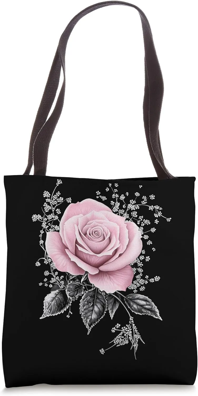 Pink Rose Flower Botanist Garden Flower Pink Rose Tote Bag
