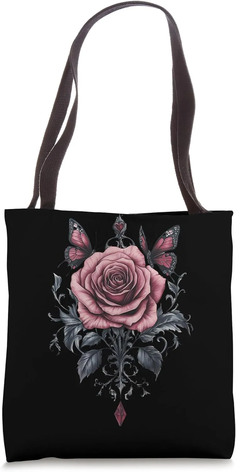 Pink Rose Flower Botanist Garden Gardening Flower Rose Tote Bag