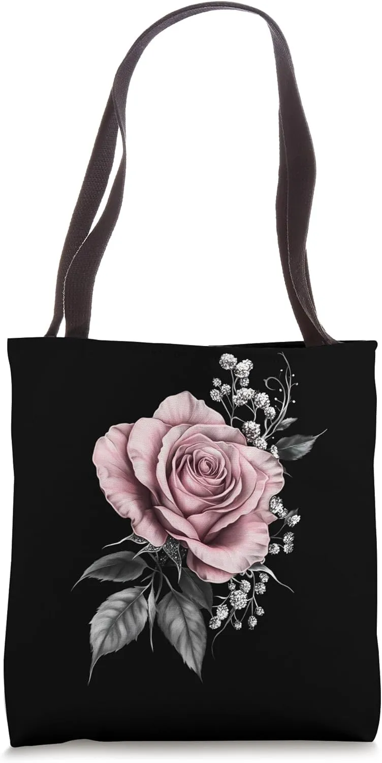 Pink Rose Flower Botanist Garden Gardening Flower Rose Tote Bag