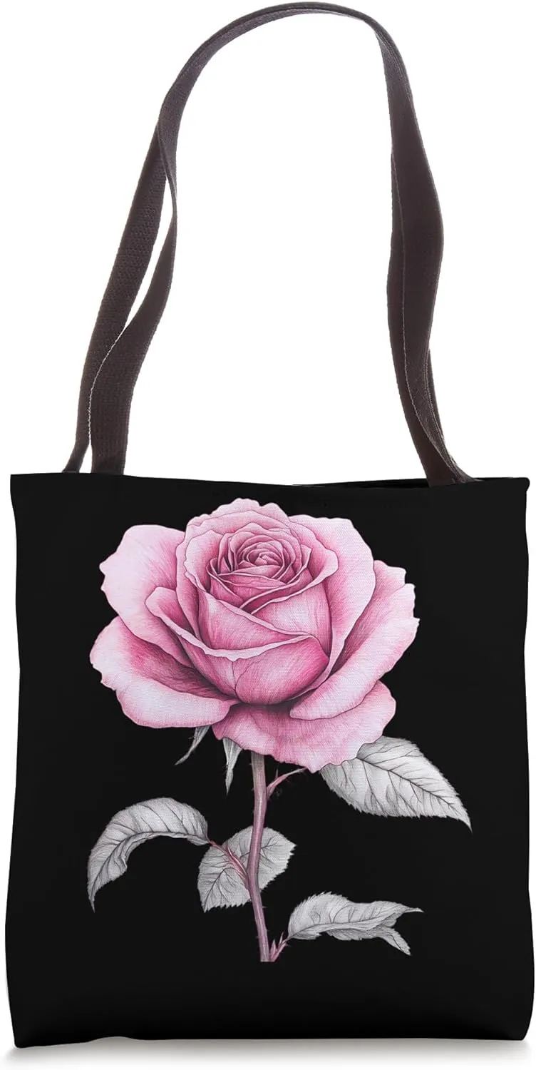 Pink Rose Flower Botanist Garden Gardening Flower Rose Tote Bag