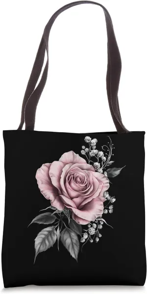 Pink Rose Flower Botanist Garden Gardening Flower Rose Tote Bag