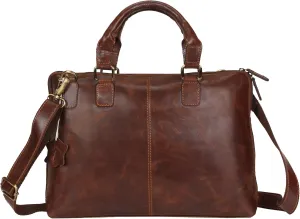 Pitaara Genuine Leather Women's Laptop Bag For Laptops Size 14"