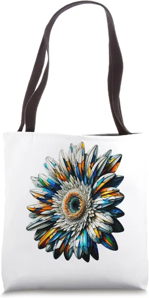 Polygon Art Gerbera Daisy Flowers Daisies Tote Bag