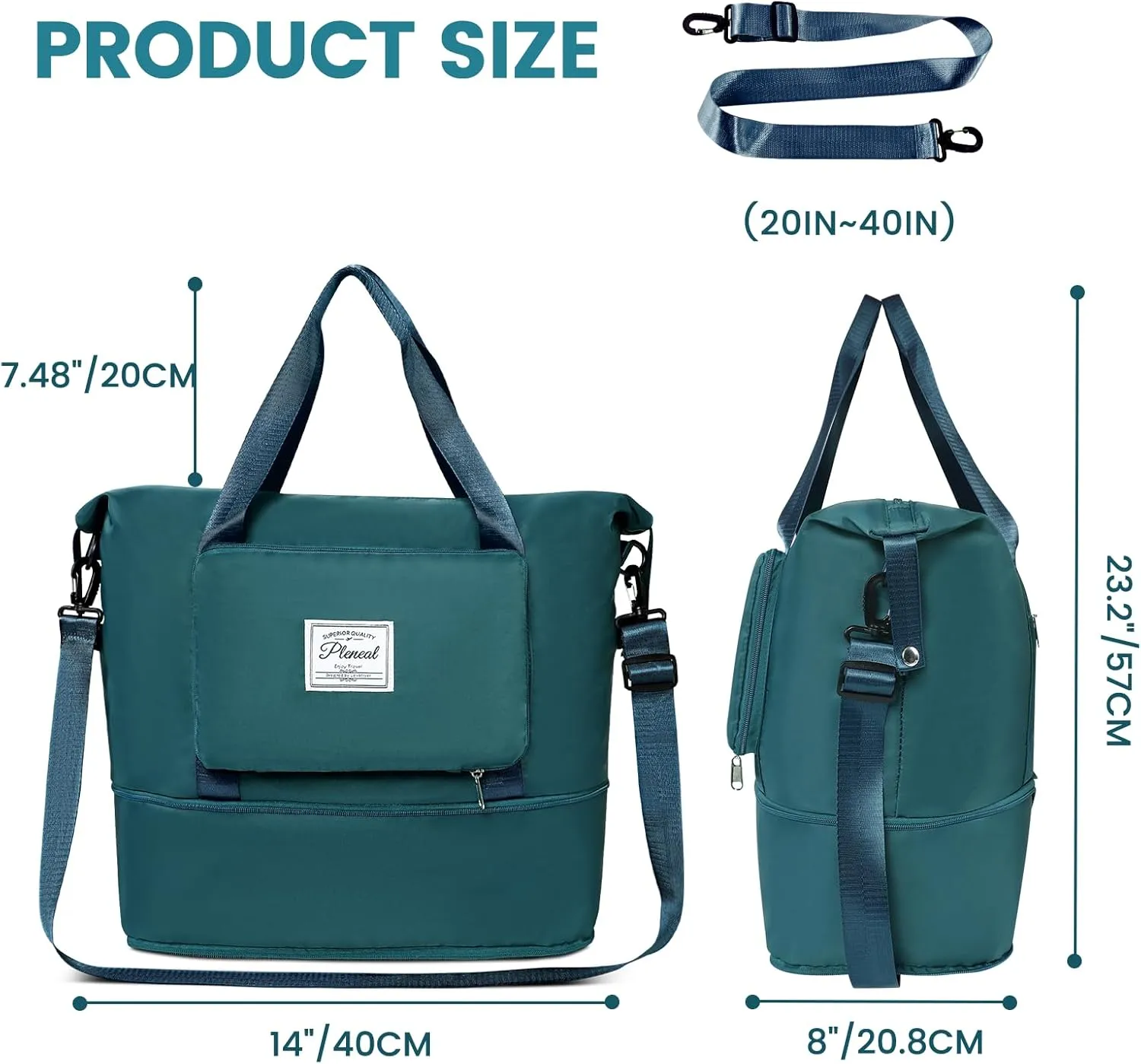 Pool Travel Duffle Bag - Overnight Shoulder Bag for Women, Waterproof Weekender Bag Carry On Tote Bags Sports Tote Gym Bag for Women