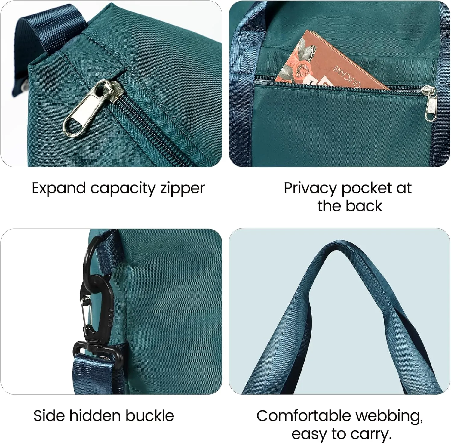 Pool Travel Duffle Bag - Overnight Shoulder Bag for Women, Waterproof Weekender Bag Carry On Tote Bags Sports Tote Gym Bag for Women