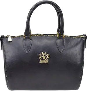 Pratesi Leather Bag for Men Pontassieve 332/28 Bruce - Black Made in Italy