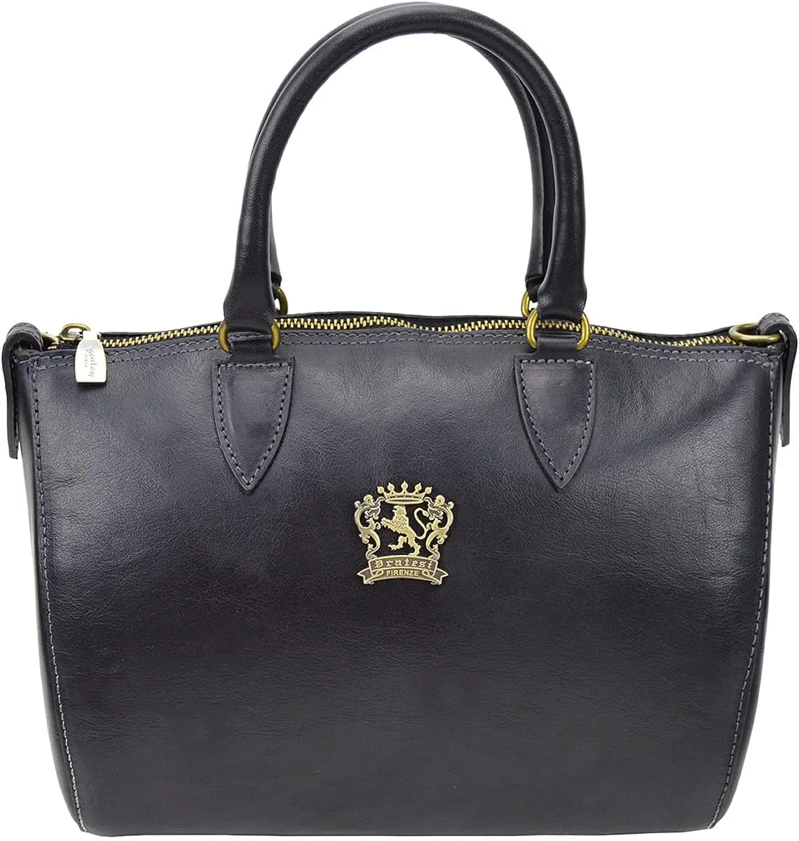 Pratesi Leather Bag for Men Pontassieve 332/28 Bruce - Black Made in Italy