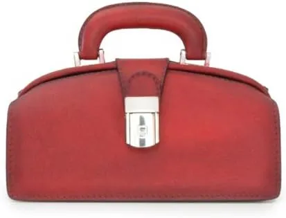 Pratesi Leather Bag for Women Handbag Lady Brunelleschi Bruce in cow leather - Bruce Cherry Made in Italy
