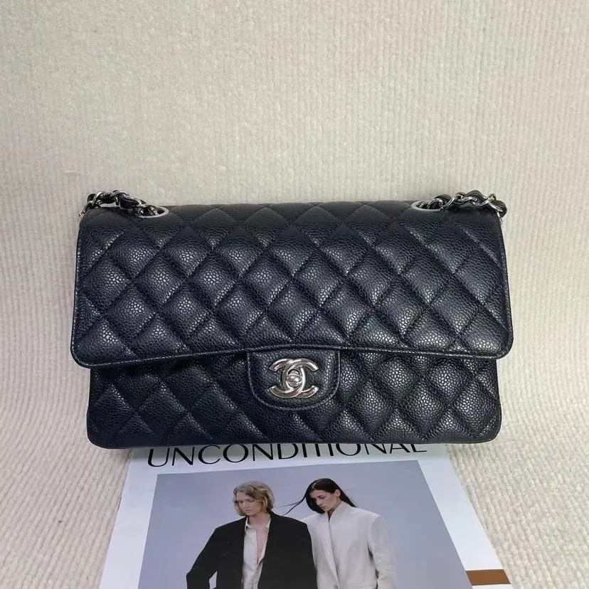 Preloved Chanel Classic Flap CF Bag Black Shoulder Bag