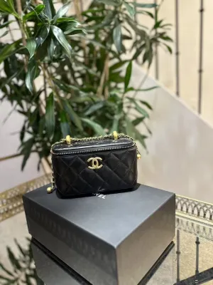 Preloved Chanel Quilted Black Shoulder Bag