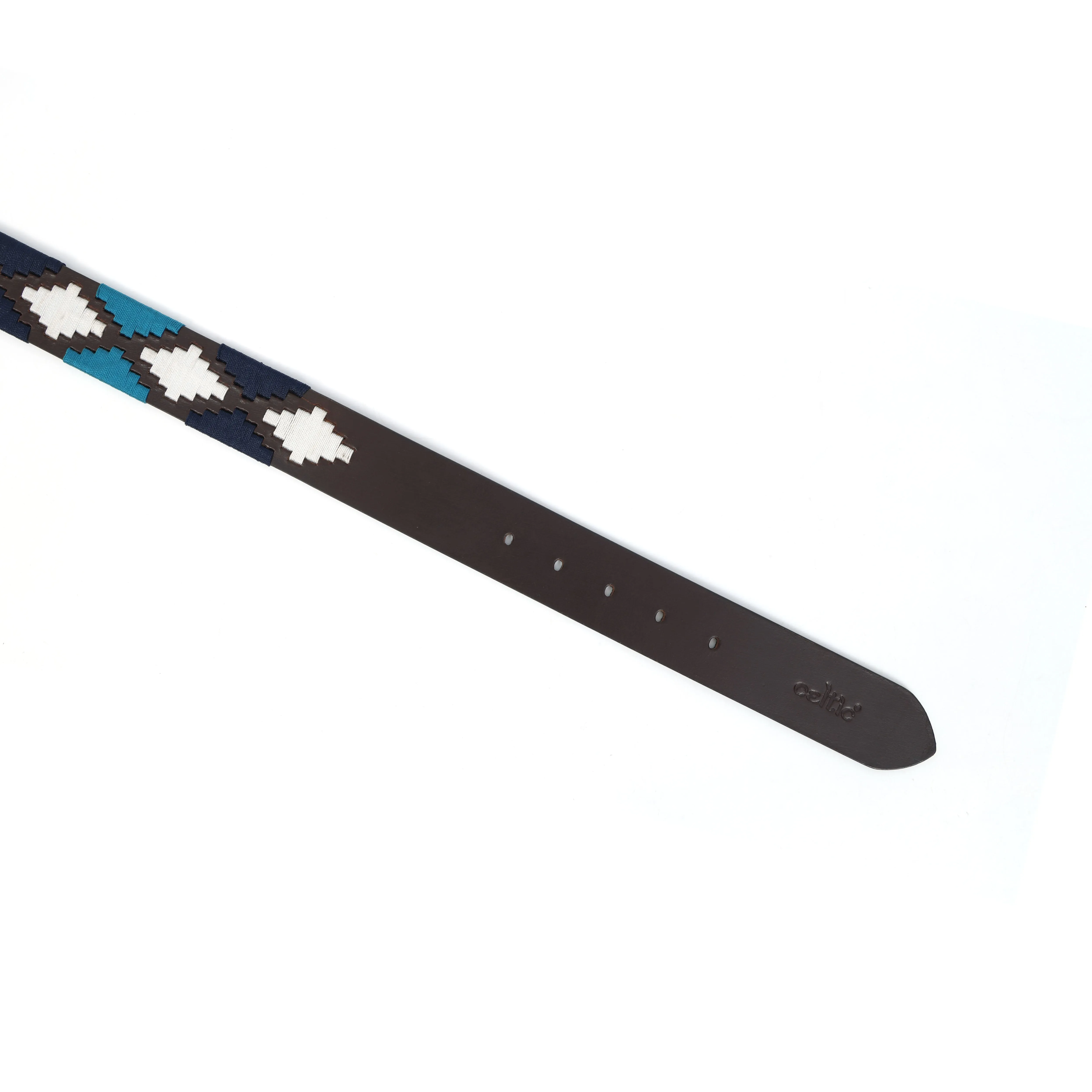 Premium Brown Leather Belt with Golden Buckle & Multi-Color Stitching.LB-877