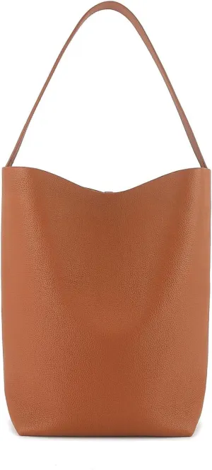 Premium Genuine Leather Bucket Tote Bag for Women - Large Shoulder Tote Handbag
