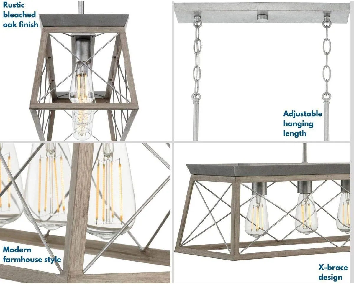 Progress Lighting P400048-141 Briarwood Chandeliers, Galvanized