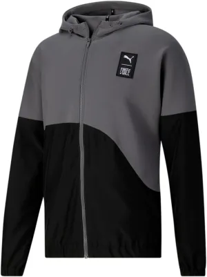 PUMA Mens First Mile X Fleece Hoodie Casual Outerwear Casual Drawstring - Grey - Size S