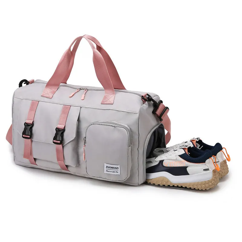 Purple Holographic Gym Duffel Bag - Dry Wet Separation - Large Capacity