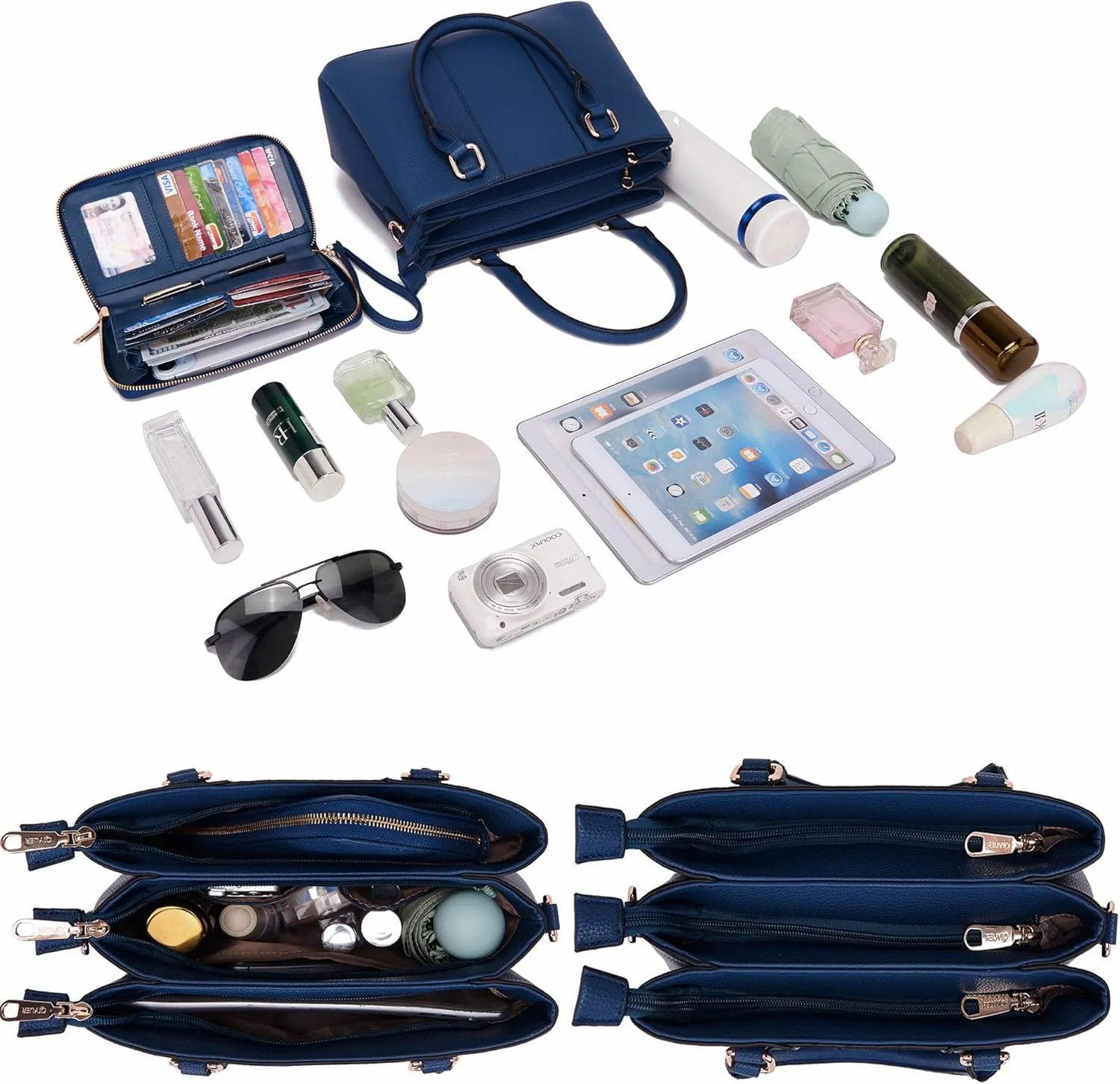 Purses and Wallet Set for Women Crossbody Top Handle Tote Satchel PU Leather Shoulder Bags