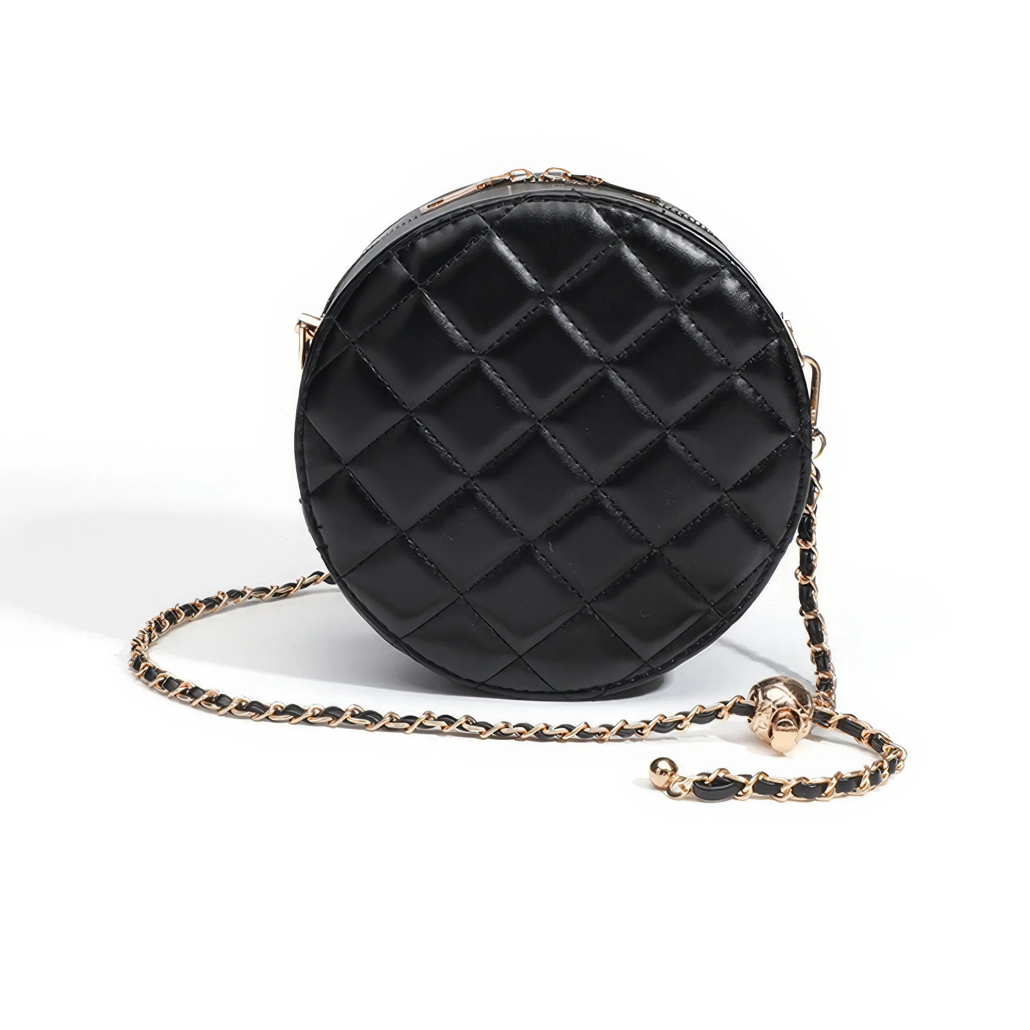 Quilted Circle Chain Mini Bag