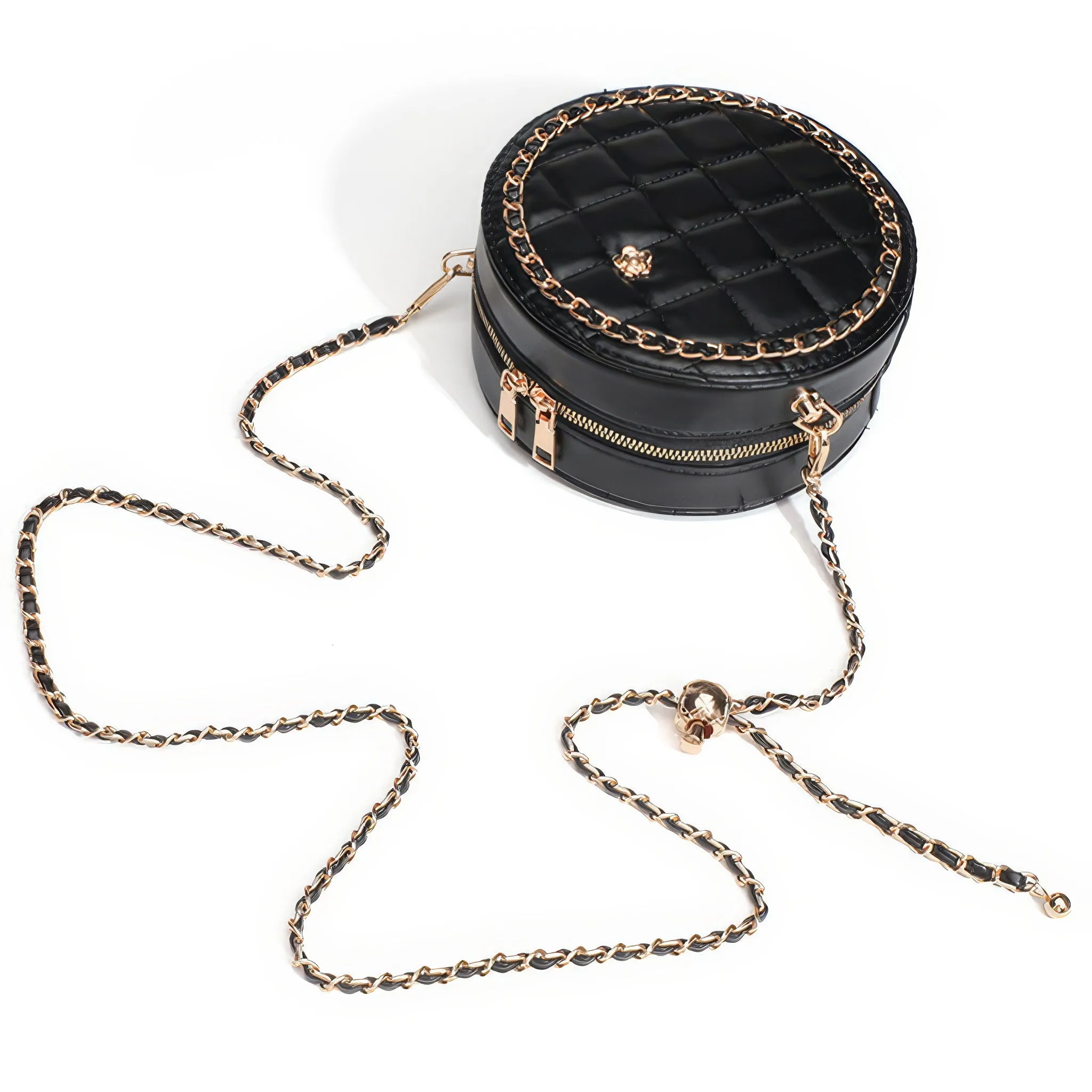 Quilted Circle Chain Mini Bag