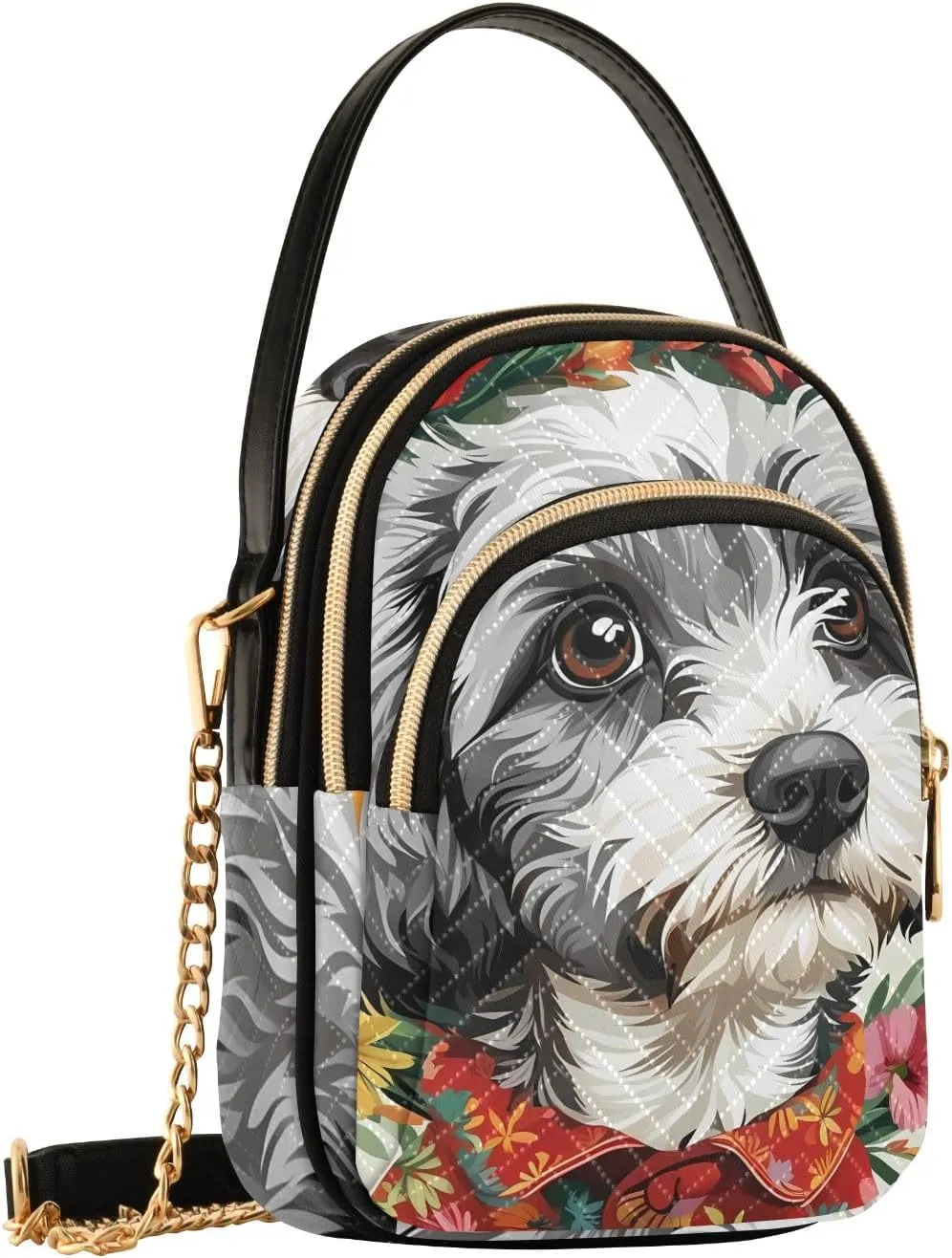 Quilted Crossbody Bag Small Shoulder Purse Women's Handbags Phone Purse with Chain