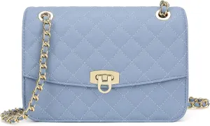 Quilted Crossbody Bags For Women, Shoulder Bag Leather Purses For Women With Chain Strap Trendy