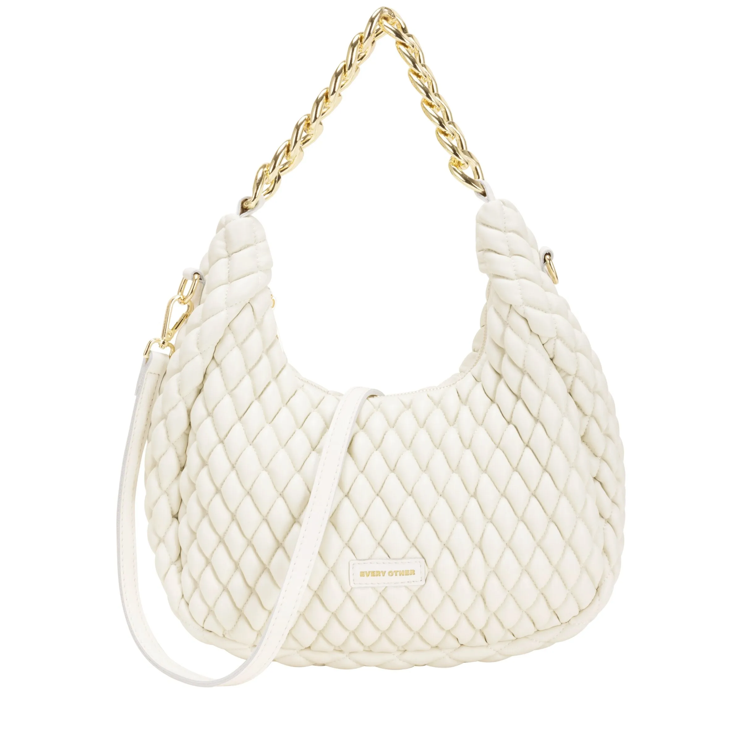 Quilted Shoulder Bag - White
