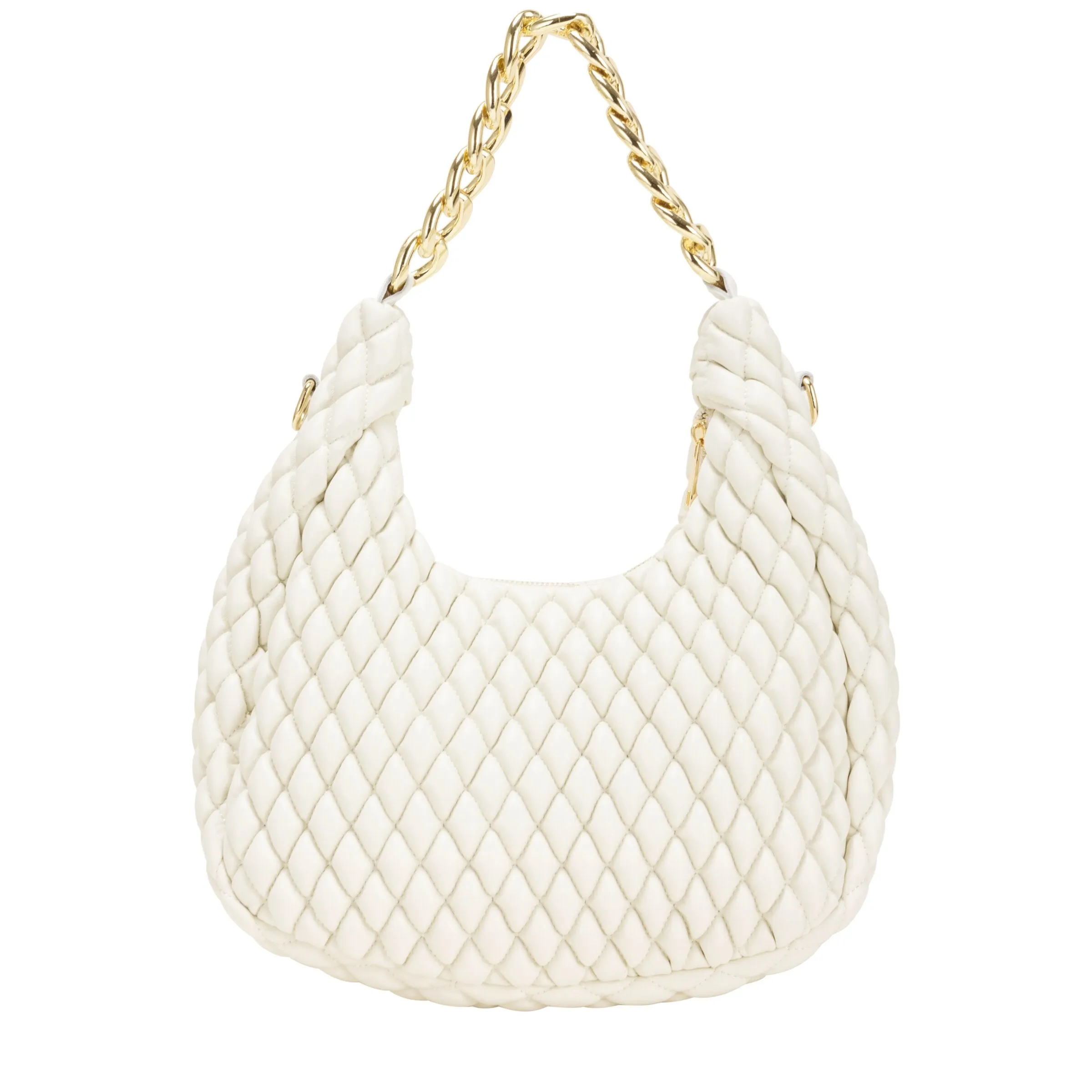 Quilted Shoulder Bag - White