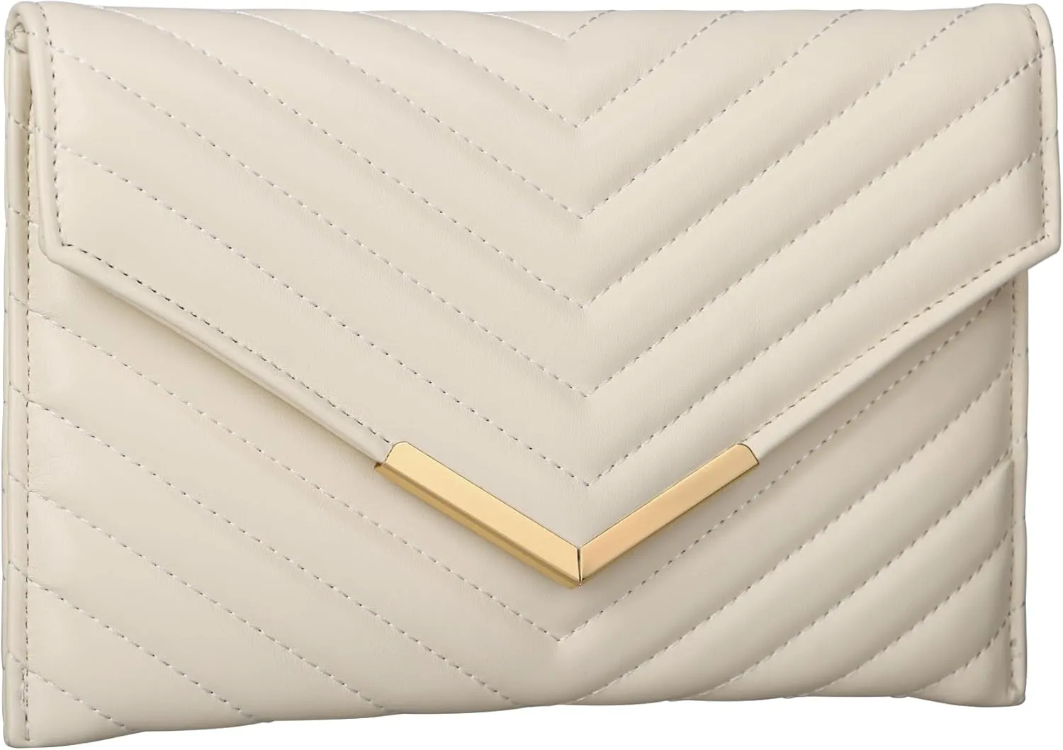 Quilted Women Envelope Clutch Bag Pouch Purse Medium Foldover Evening Handbag