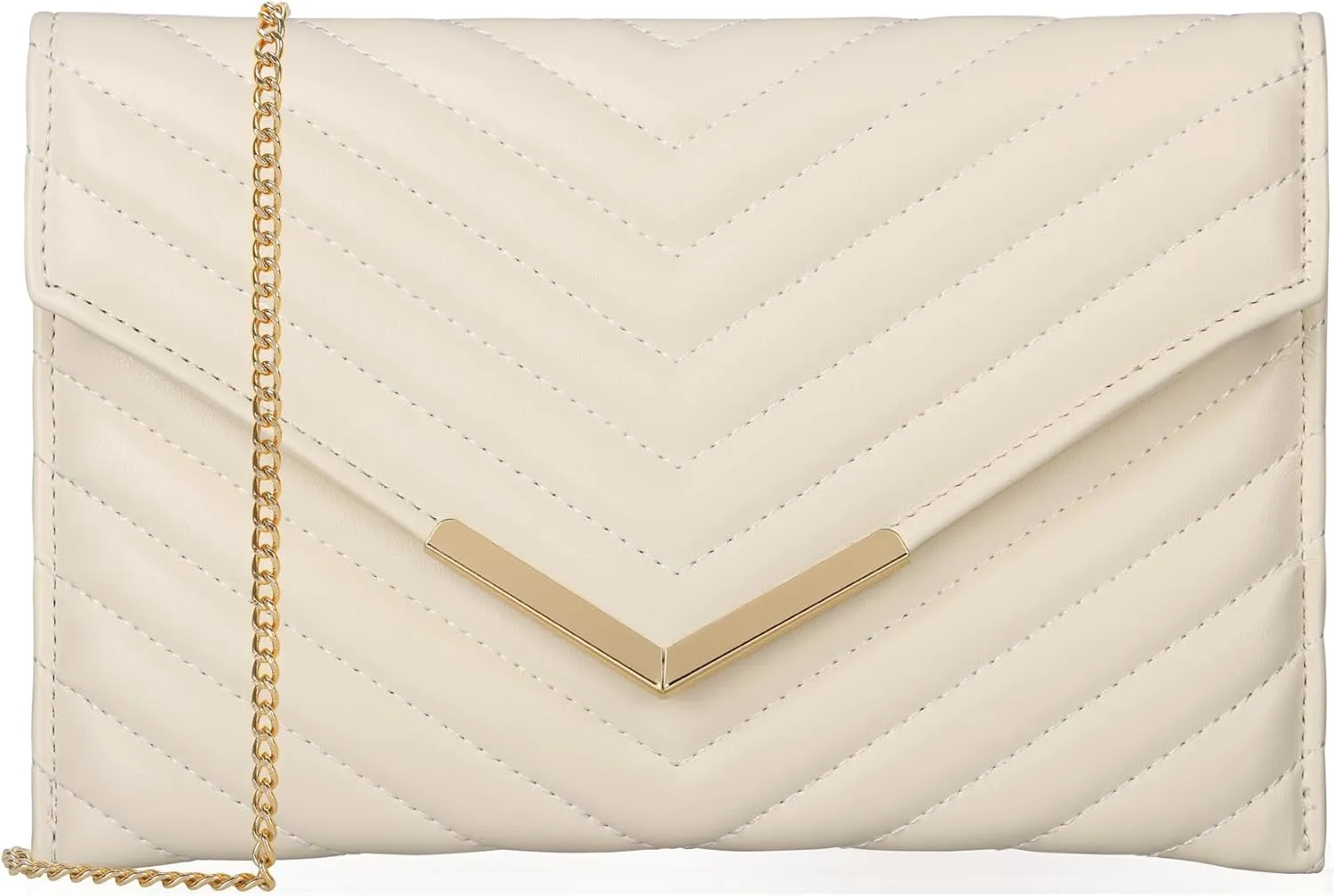 Quilted Women Envelope Clutch Bag Pouch Purse Medium Foldover Evening Handbag