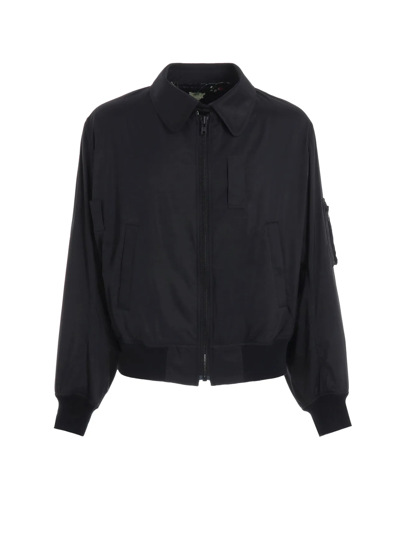 RAYON VELVET CHINESE FLOWER NY SWITCHING MATERIAL BLOUSON