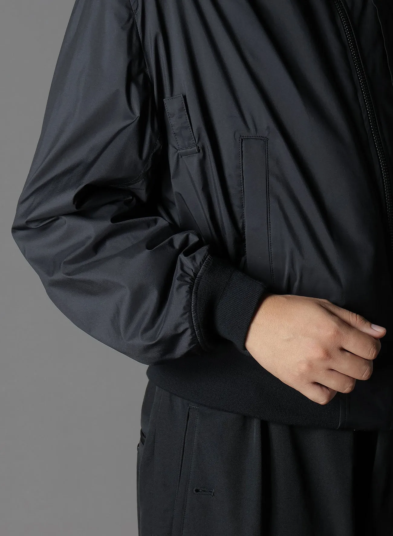 RAYON VELVET CHINESE FLOWER NY SWITCHING MATERIAL BLOUSON