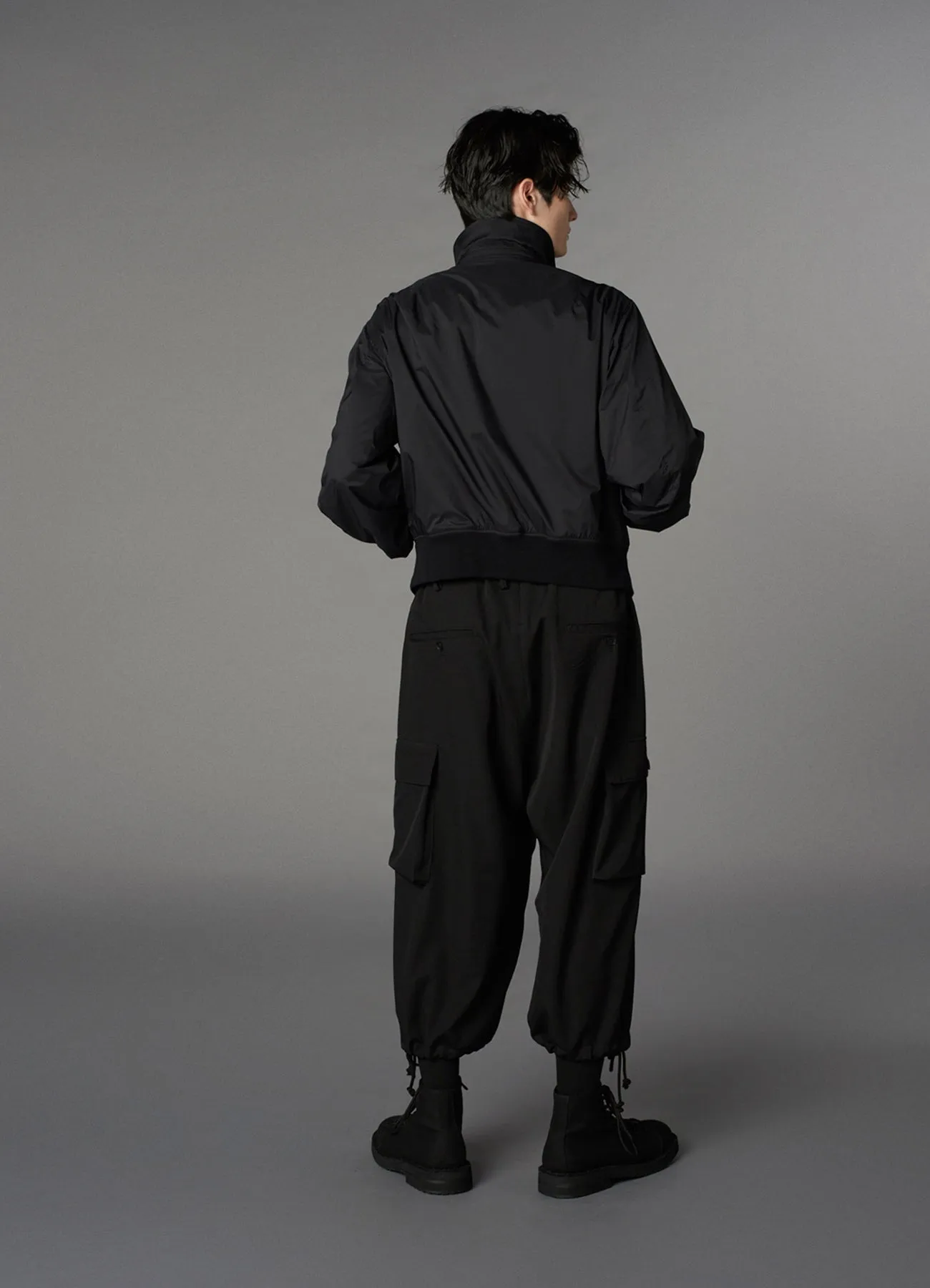RAYON VELVET CHINESE FLOWER NY SWITCHING MATERIAL BLOUSON