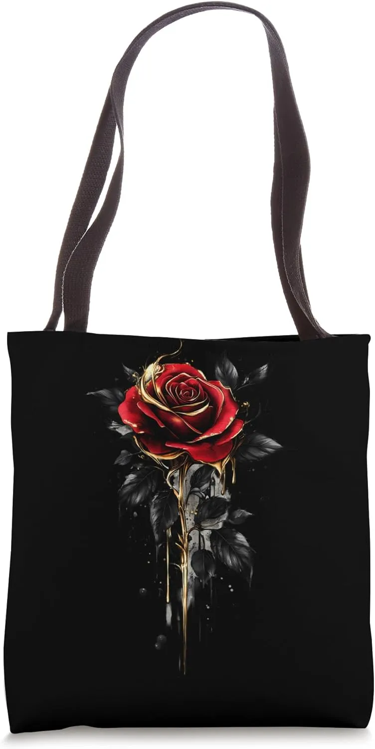 Red Rose Flower Botanist Garden Gardening Flower Rose Tote Bag