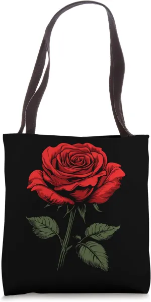 Red Rose Flower Botanist Garden Gardening Flower Rose Tote Bag
