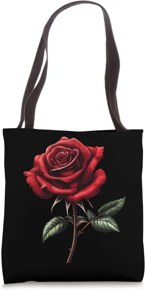 Red Rose Flower Botanist Garden Gardening Flower Rose Tote Bag