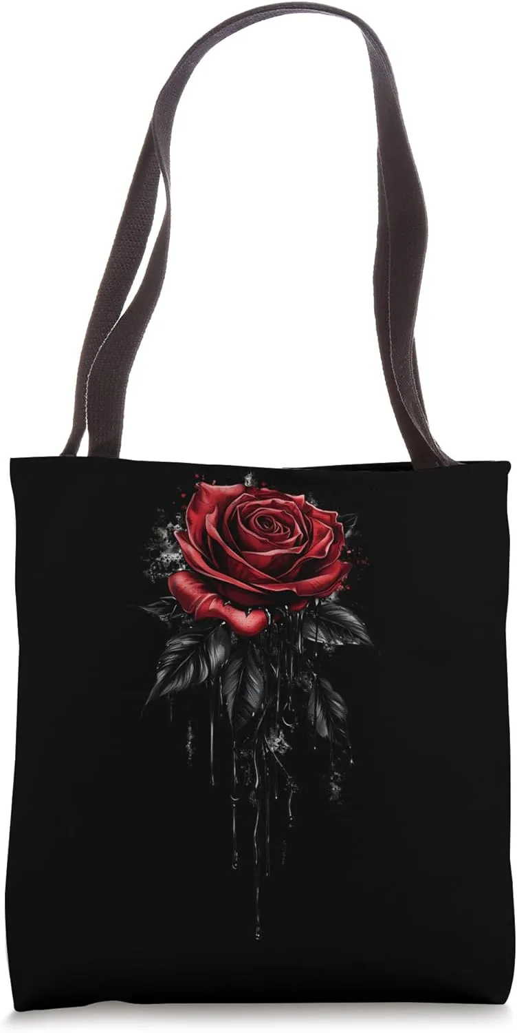 Red Rose Flower Botanist Garden Gardening Flower Rose Tote Bag