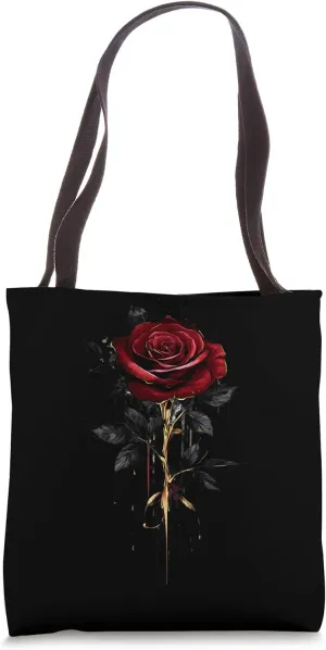 Red Rose Flower Botanist Garden Gardening Flower Rose Tote Bag