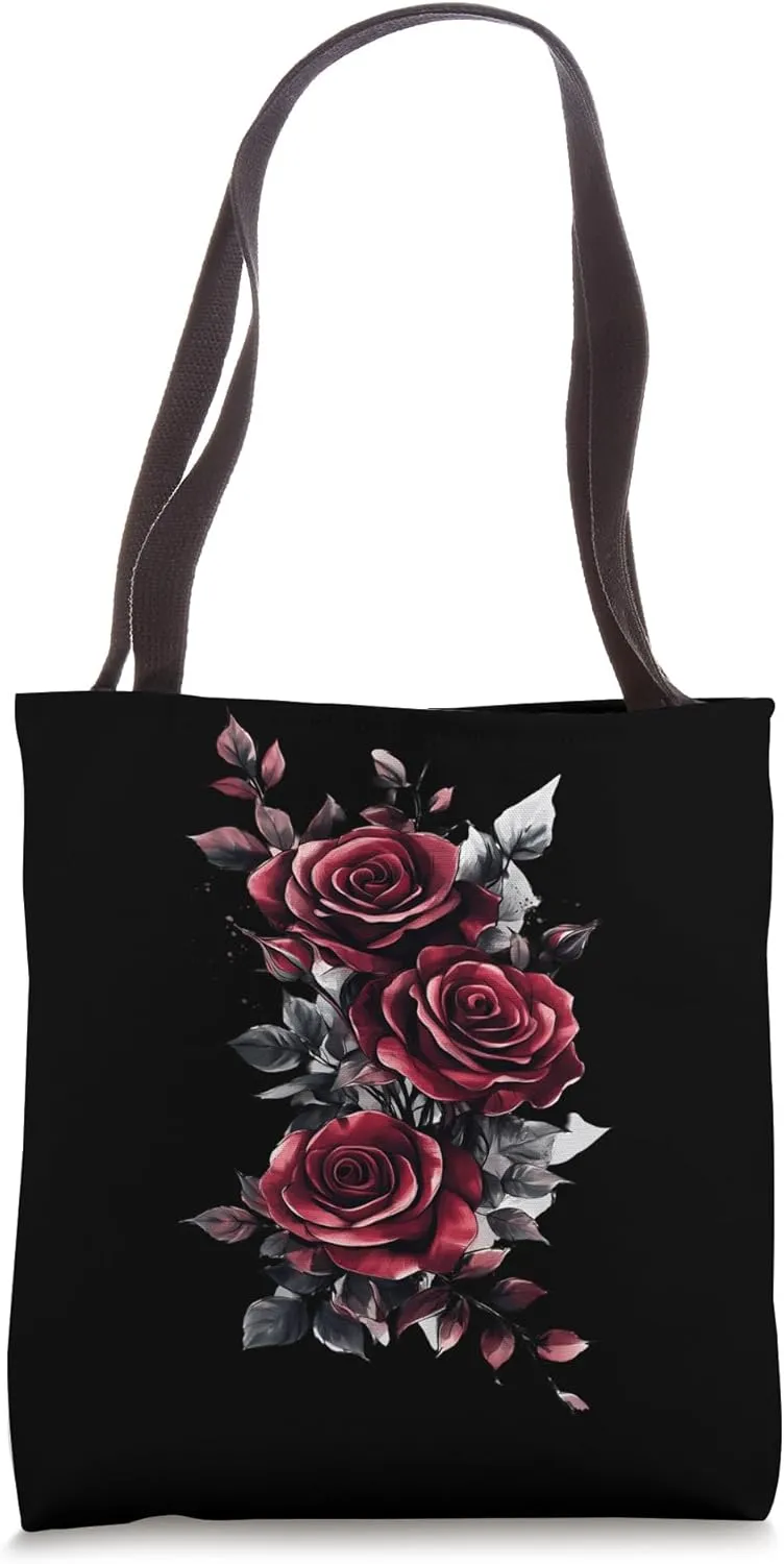 Red Rose Flower Botanist Garden Gardening Flower Rose Tote Bag
