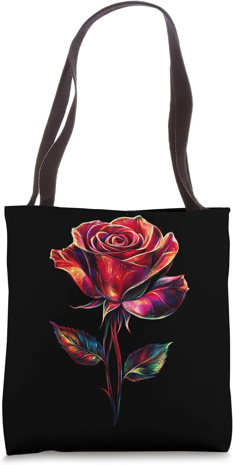 Red Rose Flower Botanist Garden Gardening Flower Rose Tote Bag