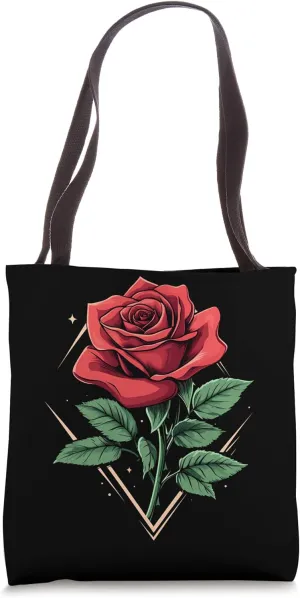 Red Rose Flower Botanist Garden Gardening Flower Rose Tote Bag