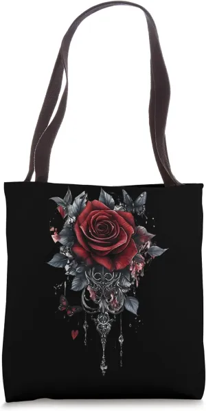 Red Rose Flower Botanist Garden Gardening Flower Rose Tote Bag