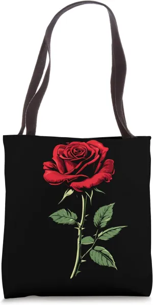Red Rose Flower Botanist Garden Gardening Flower Rose Tote Bag