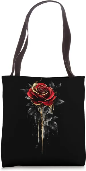 Red Rose Flower Botanist Garden Gardening Flower Rose Tote Bag
