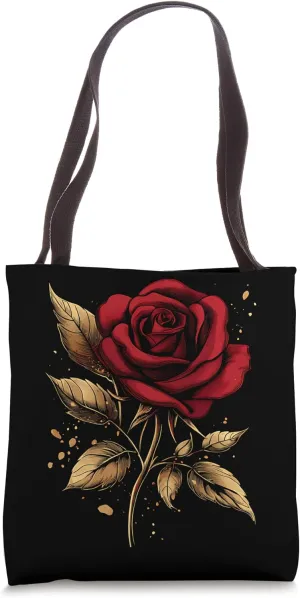 Red Rose Flower Botanist Garden Gardening Flower Rose Tote Bag