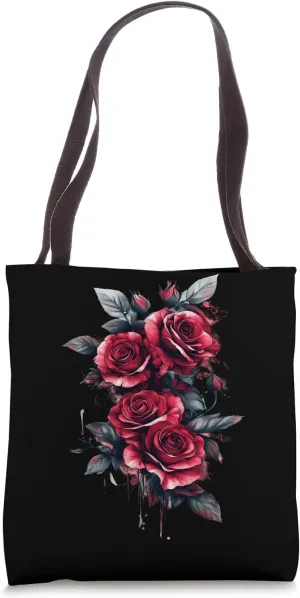 Red Rose Flower Botanist Garden Gardening Flower Rose Tote Bag