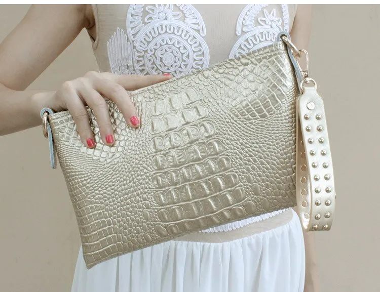 Reena genuine leather clutch bag
