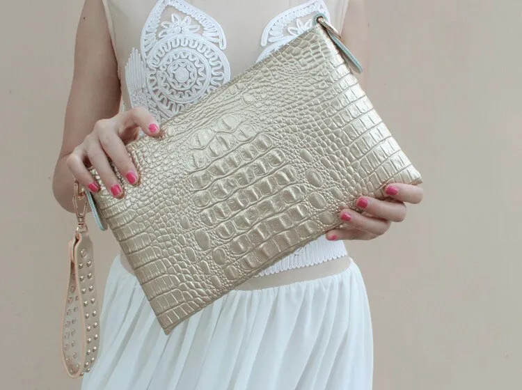 Reena genuine leather clutch bag