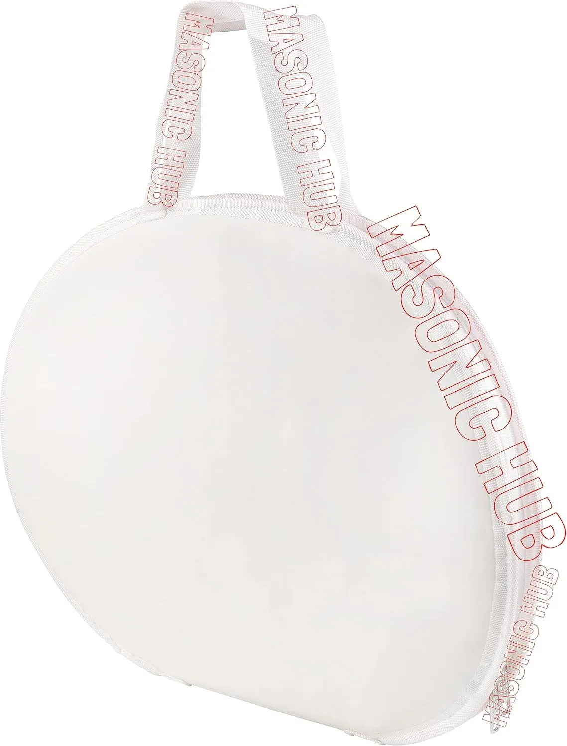 Regalia Chain Collar Case – Soft Padded Faux Leather Bag with Secure Straps & Zipper Pocket – 5 Color Options (WHITE)