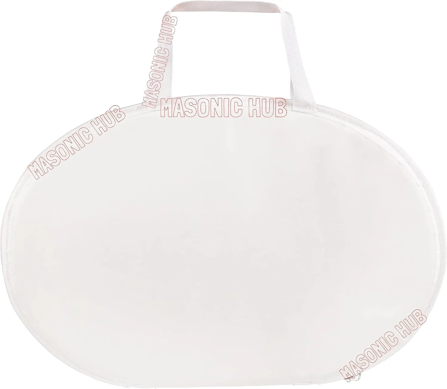 Regalia Chain Collar Case – Soft Padded Faux Leather Bag with Secure Straps & Zipper Pocket – 5 Color Options (WHITE)